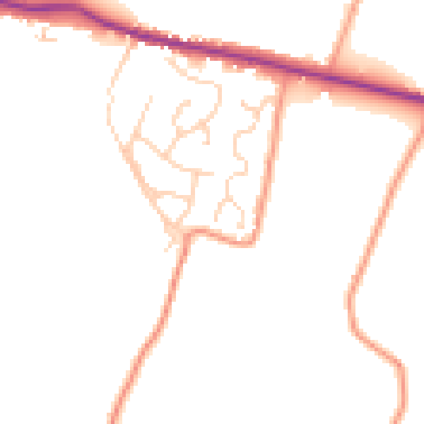 Daytime road noise heatmap for ME9 9SW