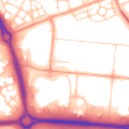 Daytime road noise heatmap for MK10 0AQ