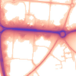 Daytime road noise heatmap for MK10 0DD