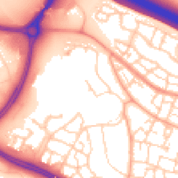 Daytime road noise heatmap for MK10 7AE