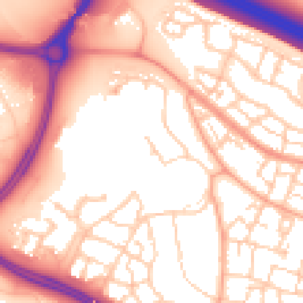 Daytime road noise heatmap for MK10 7AE
