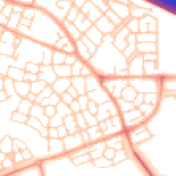 Daytime road noise heatmap for MK10 7AR