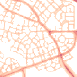 Daytime road noise heatmap for MK10 7AX