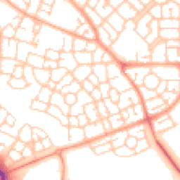 Daytime road noise heatmap for MK10 7AZ