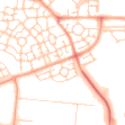 Daytime road noise heatmap for MK10 7DB