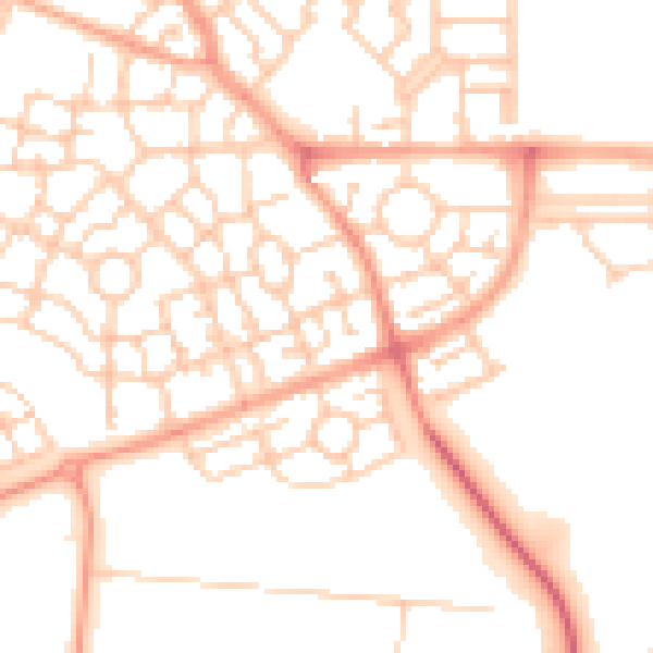 Daytime road noise heatmap for MK10 7DS