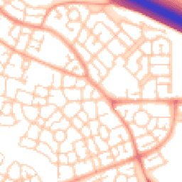 Daytime road noise heatmap for MK10 7EA