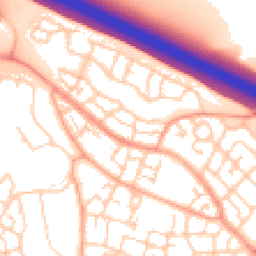 Daytime road noise heatmap for MK10 7EG