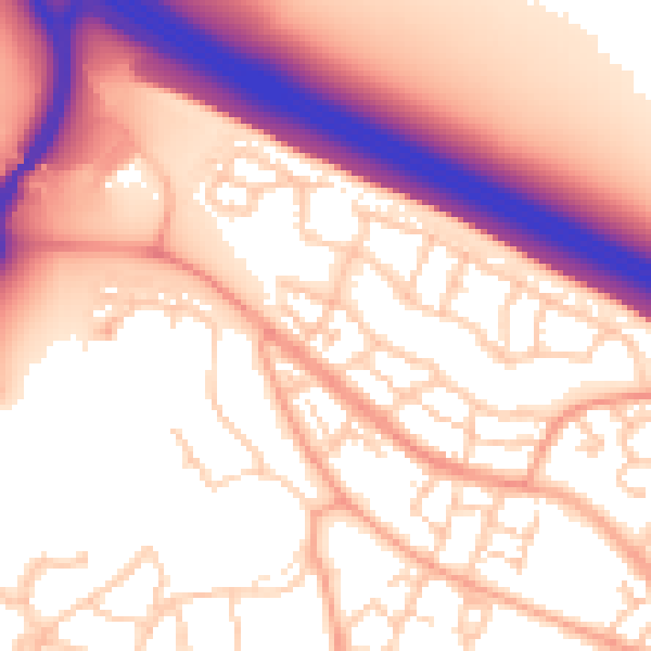 Daytime road noise heatmap for MK10 7EL