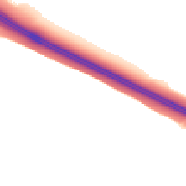 Night-time road noise heatmap for MK10 7FW