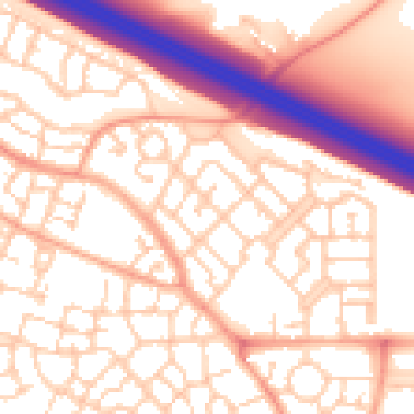 Daytime road noise heatmap for MK10 7GG