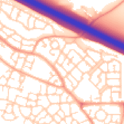 Daytime road noise heatmap for MK10 7GJ