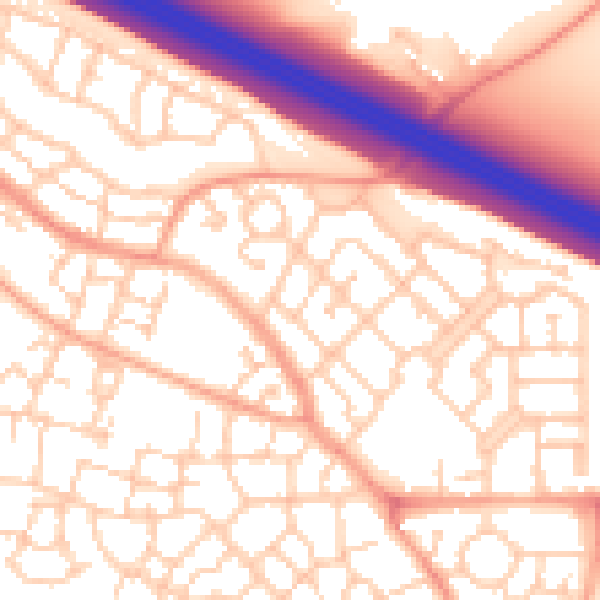 Daytime road noise heatmap for MK10 7GJ