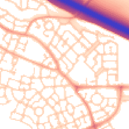 Daytime road noise heatmap for MK10 7GR