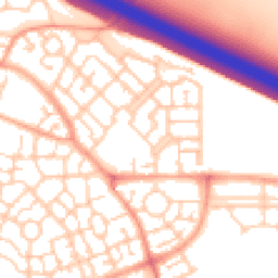 Daytime road noise heatmap for MK10 7GU