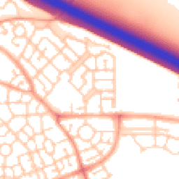 Daytime road noise heatmap for MK10 7HB