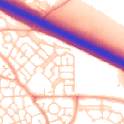 Daytime road noise heatmap for MK10 7LG