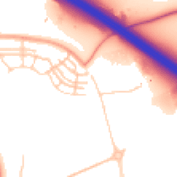 Daytime road noise heatmap for MK10 7LX
