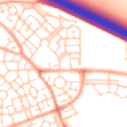 Daytime road noise heatmap for MK10 7NG