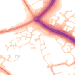 Daytime road noise heatmap for MK10 9AE