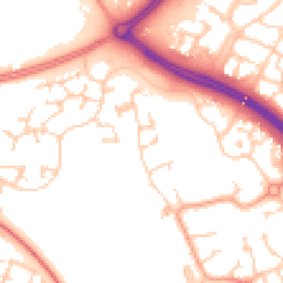 Daytime road noise heatmap for MK10 9AF