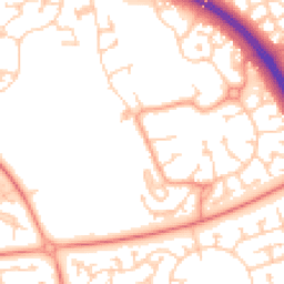 Daytime road noise heatmap for MK10 9AG