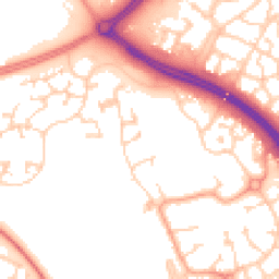 Daytime road noise heatmap for MK10 9AL