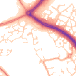 Daytime road noise heatmap for MK10 9AN