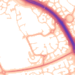 Daytime road noise heatmap for MK10 9AT