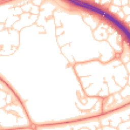 Daytime road noise heatmap for MK10 9AW