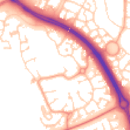Daytime road noise heatmap for MK10 9AZ