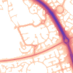 Daytime road noise heatmap for MK10 9BD