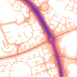 Daytime road noise heatmap for MK10 9BF