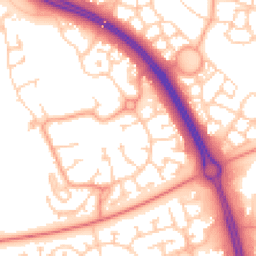 Daytime road noise heatmap for MK10 9BG