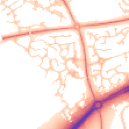 Daytime road noise heatmap for MK10 9BR