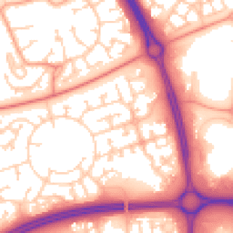 Daytime road noise heatmap for MK10 9DA