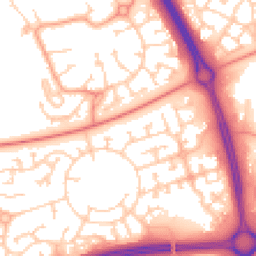 Daytime road noise heatmap for MK10 9DJ