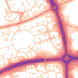 Daytime road noise heatmap for MK10 9DQ
