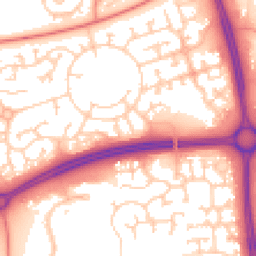 Daytime road noise heatmap for MK10 9DT