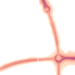 Night-time road noise heatmap for MK10 9EG