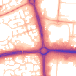 Daytime road noise heatmap for MK10 9ER