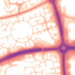 Daytime road noise heatmap for MK10 9FA