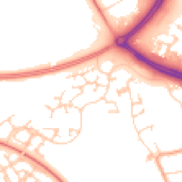 Daytime road noise heatmap for MK10 9FR
