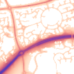 Daytime road noise heatmap for MK10 9FU
