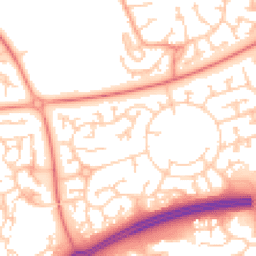 Daytime road noise heatmap for MK10 9FW