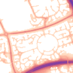 Daytime road noise heatmap for MK10 9FY