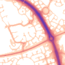 Daytime road noise heatmap for MK10 9GD