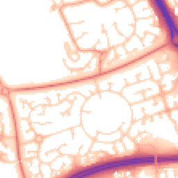 Daytime road noise heatmap for MK10 9GH