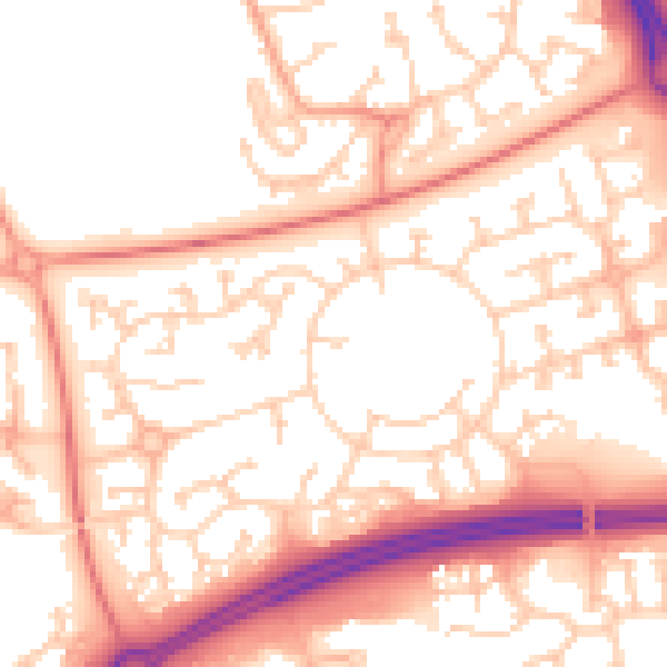 Daytime road noise heatmap for MK10 9GT