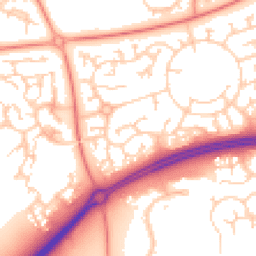 Daytime road noise heatmap for MK10 9HH